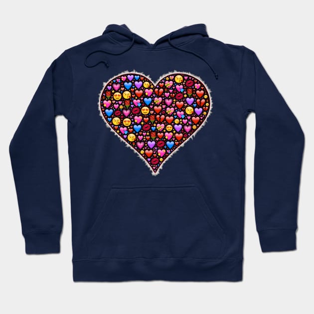 A Heart Full of Love Emojis Hoodie by PatrioTEEism